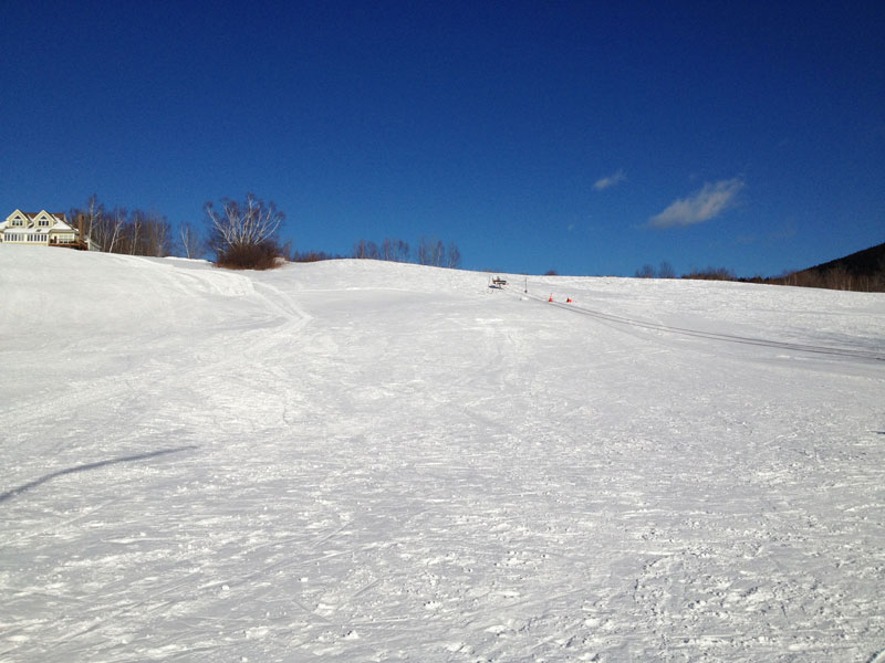 Bunny hill complete with tow rope