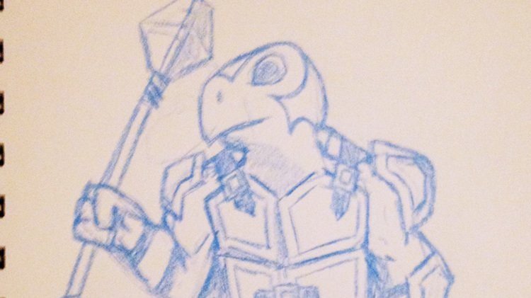 Armored Turtle Character&nbsp;Sketch